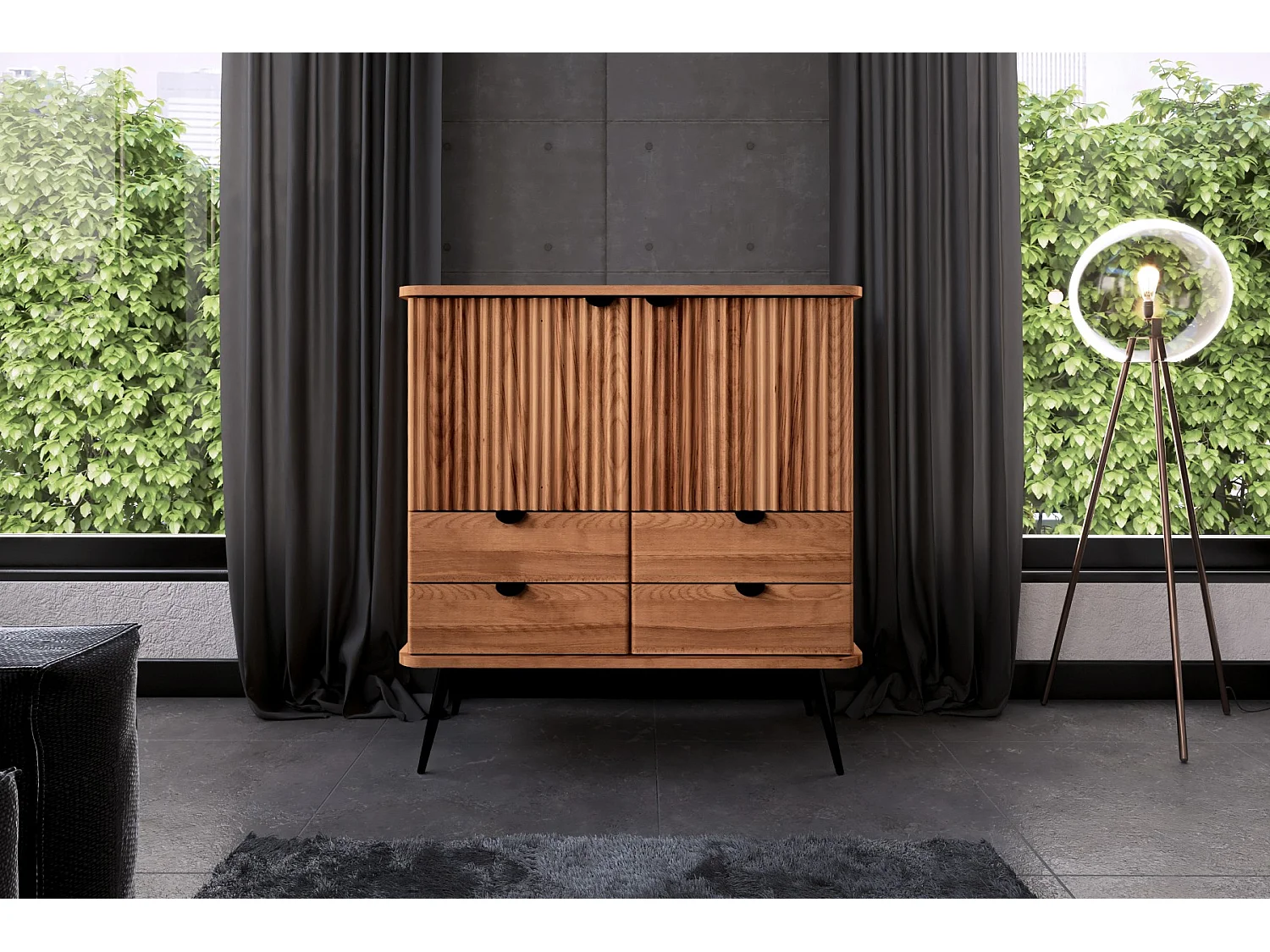 KULA - Kommode 100% aus massivem Holz aus Kernbuche, naturgeölt