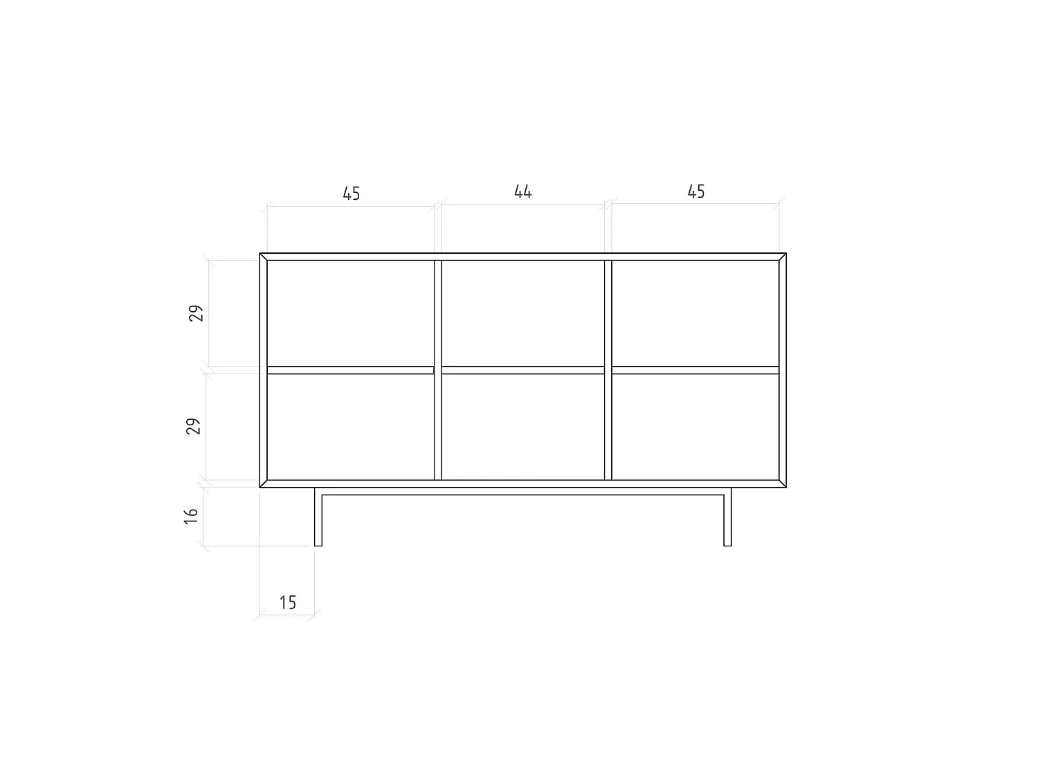 ABIES - Kommode 100% aus massivem Holz aus Wildeiche, naturgeölt