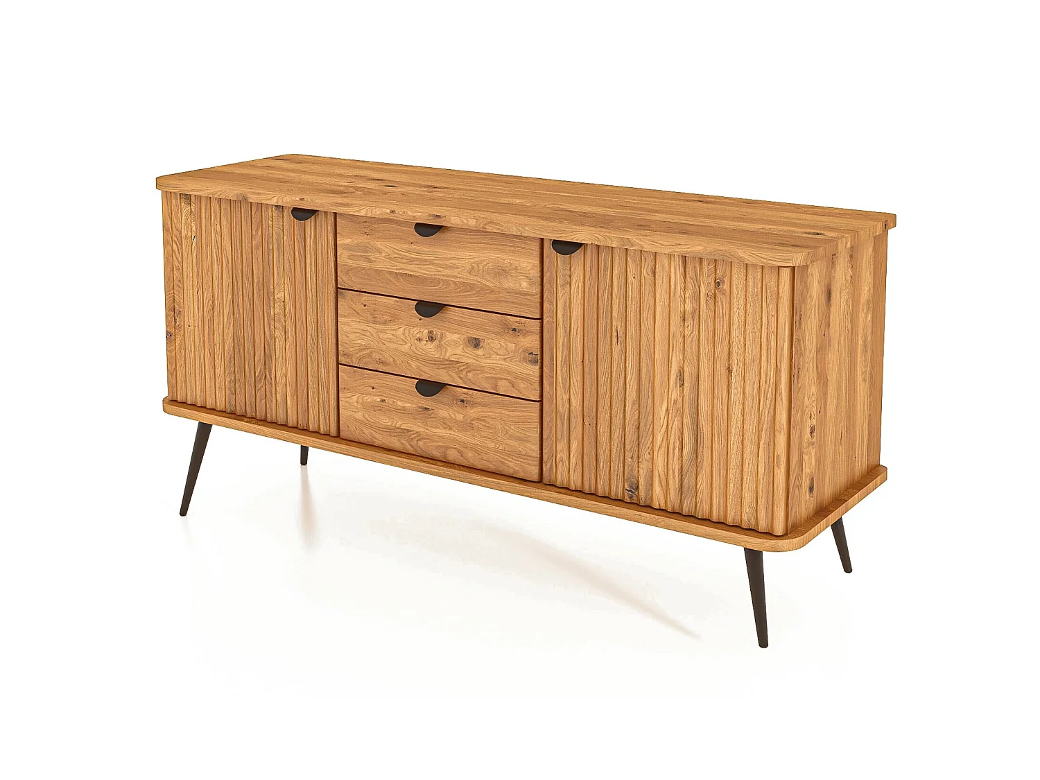 KULA - Kommode 100% aus massivem Holz aus Wildeiche, naturgeölt