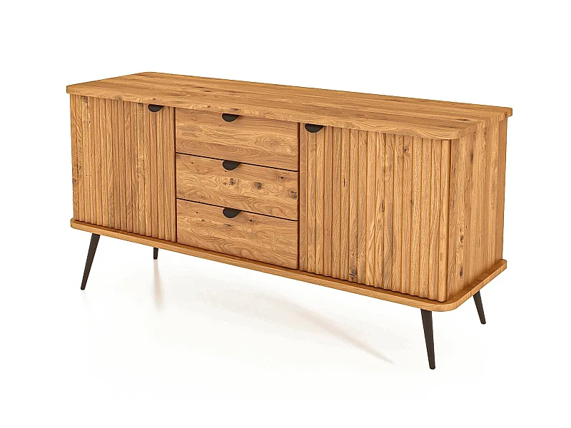 KULA - Kommode 100% aus massivem Holz aus Wildeiche, naturgeölt