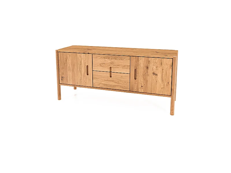 POLA - Kommode 100% aus massivem Holz aus Wildeiche, naturgeölt