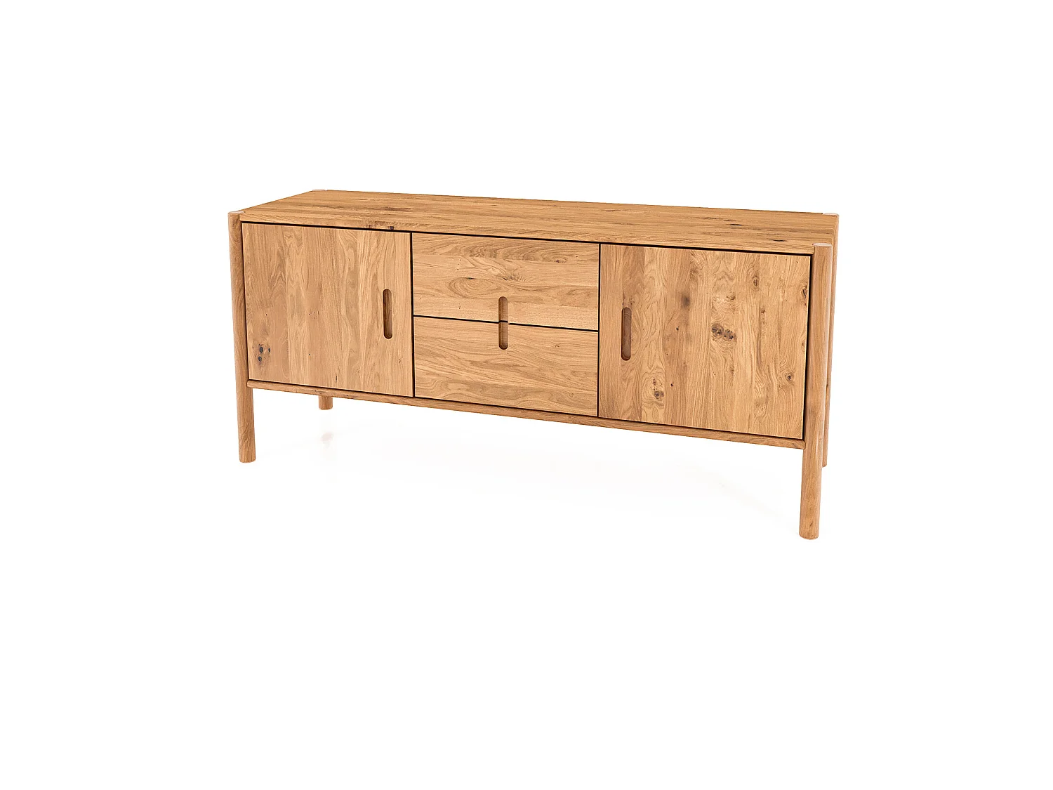 POLA - Kommode 100% aus massivem Holz aus Wildeiche, naturgeölt