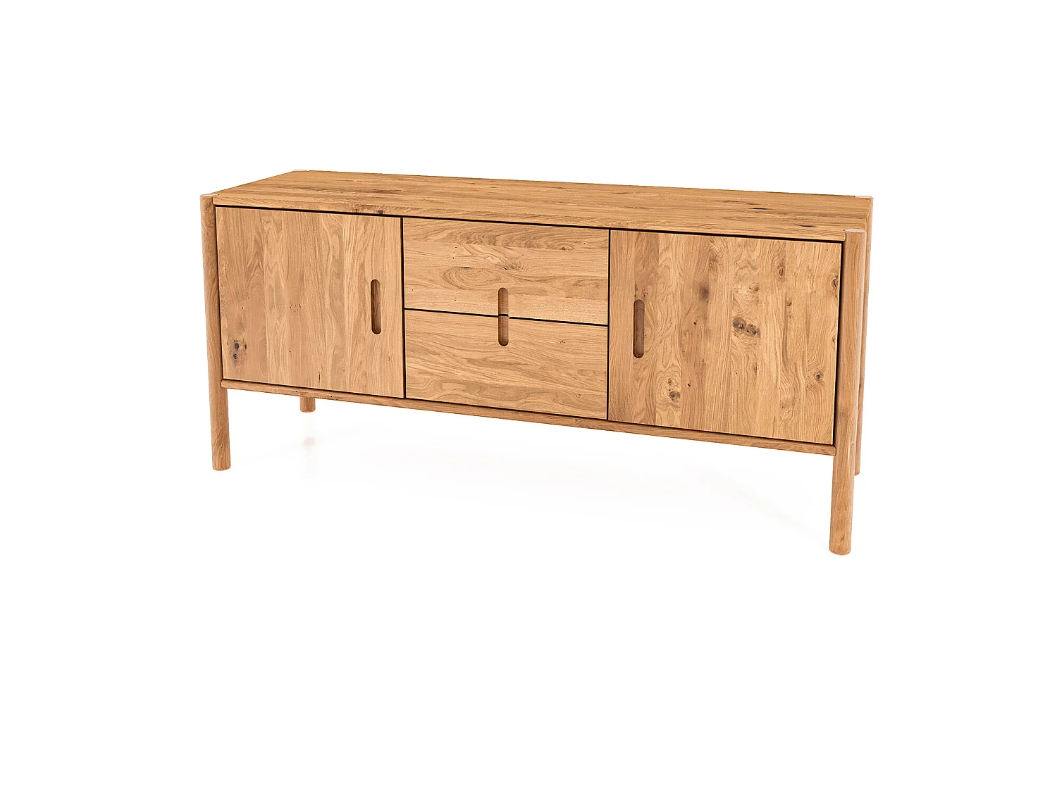 POLA - Kommode 100% aus massivem Holz aus Wildeiche, naturgeölt