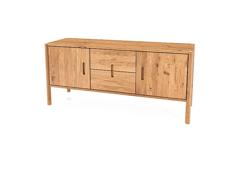 POLA - Kommode 100% aus massivem Holz aus Wildeiche, naturgeölt