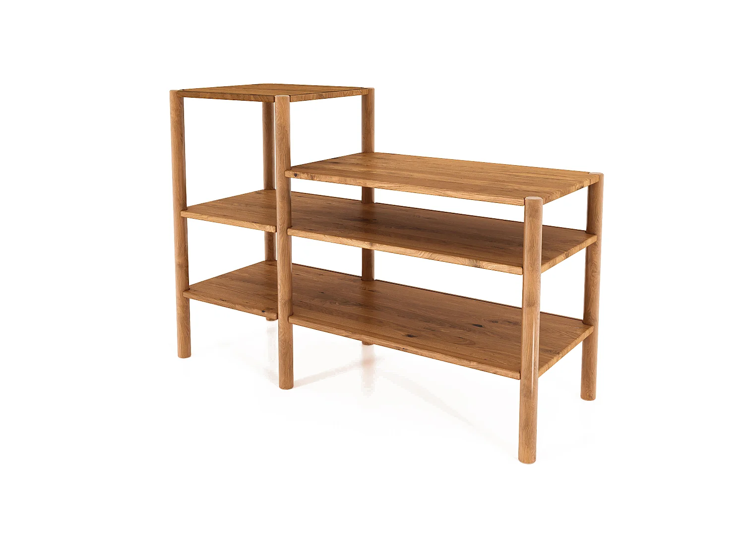 POLA - Regall aus massivem Holz aus Wiledeiche, naturgeölt