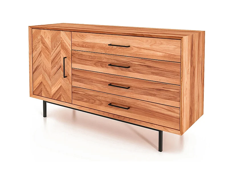 ABIES - Kommode 100% aus massivem Holz aus Kernbuche, naturgeölt