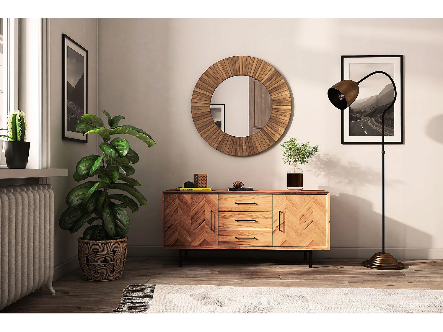 ABIES - Kommode 100% aus massivem Holz aus Kernbuche, naturgeölt