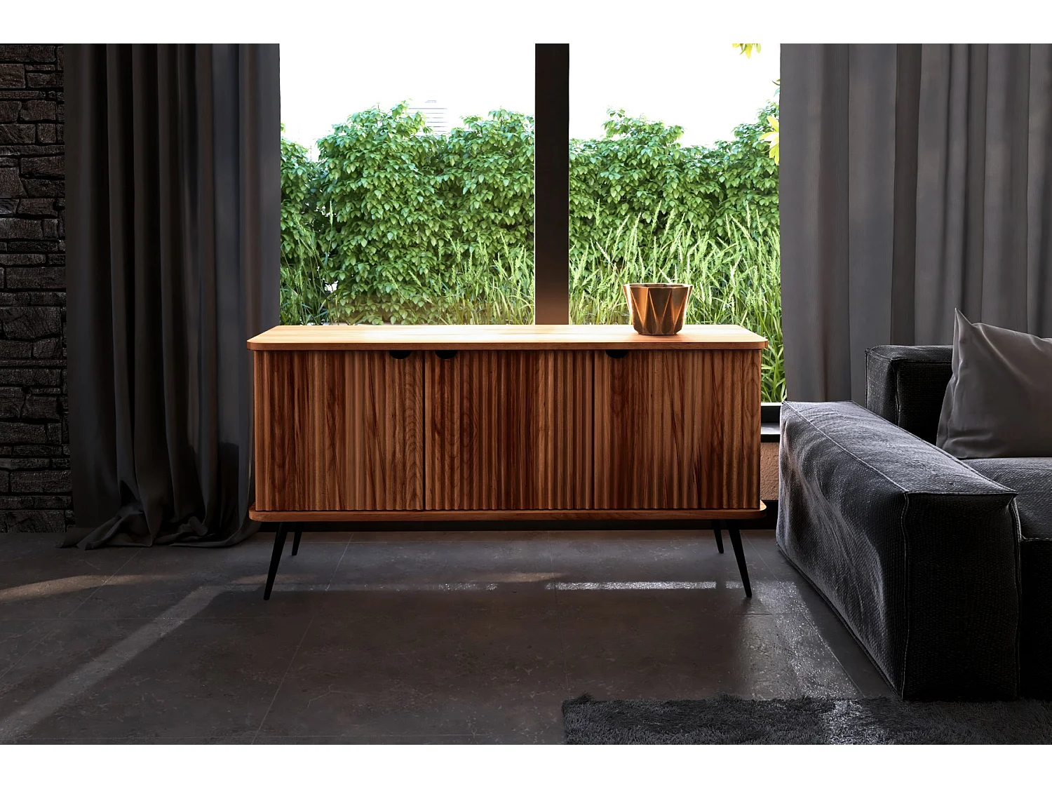 KULA - Kommode 100% aus massivem Holz aus Kernbuche, naturgeölt