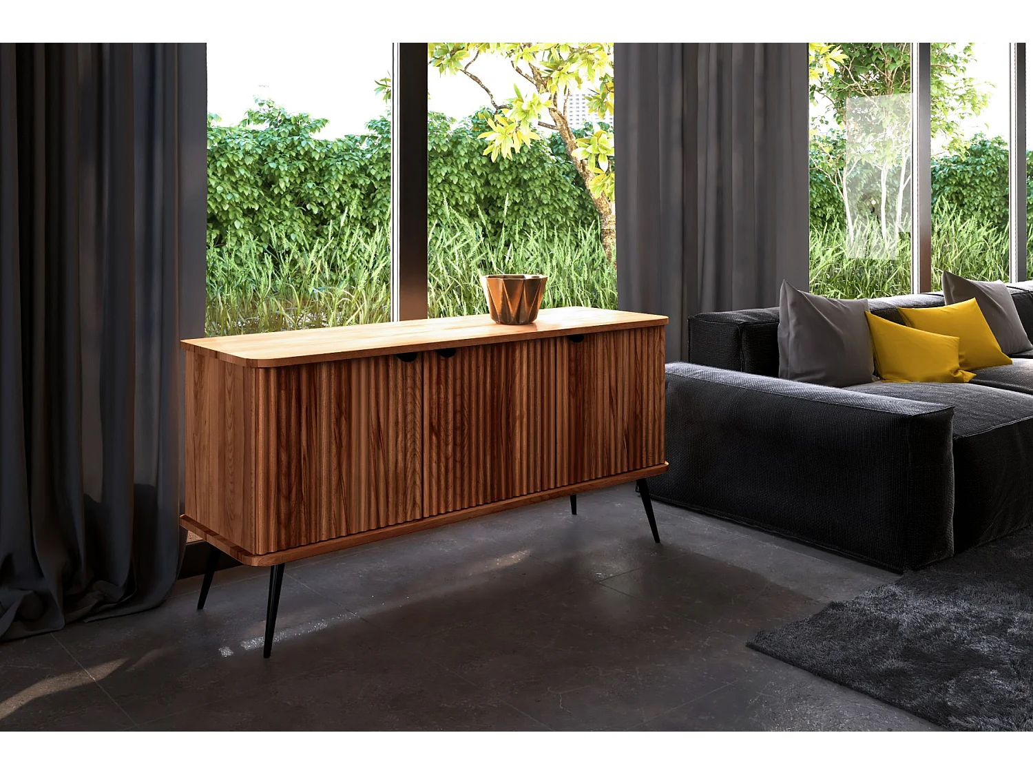 KULA - Kommode 100% aus massivem Holz aus Kernbuche, naturgeölt