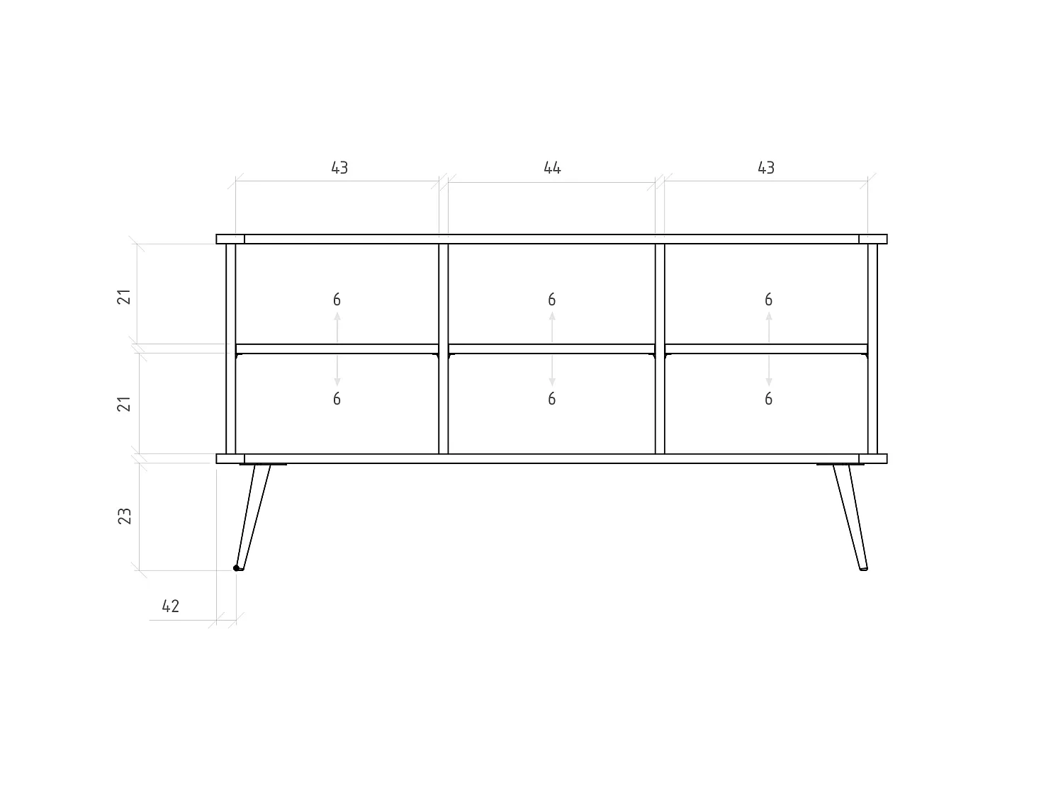 KULA - Kommode 100% aus massivem Holz aus Kernbuche, naturgeölt
