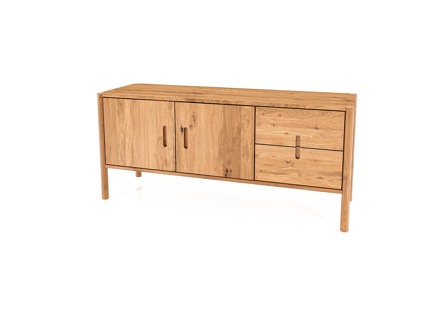 POLA - Kommode 100% aus massivem Holz aus Wildeiche, naturgeölt
