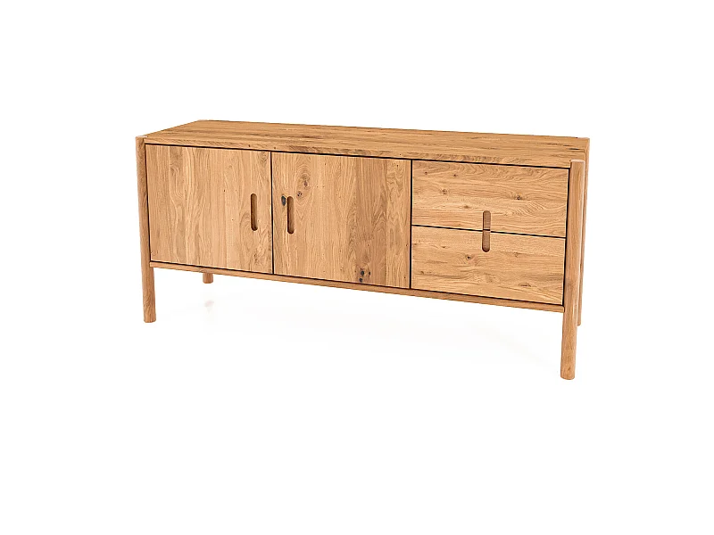 POLA - Kommode 100% aus massivem Holz aus Wildeiche, naturgeölt