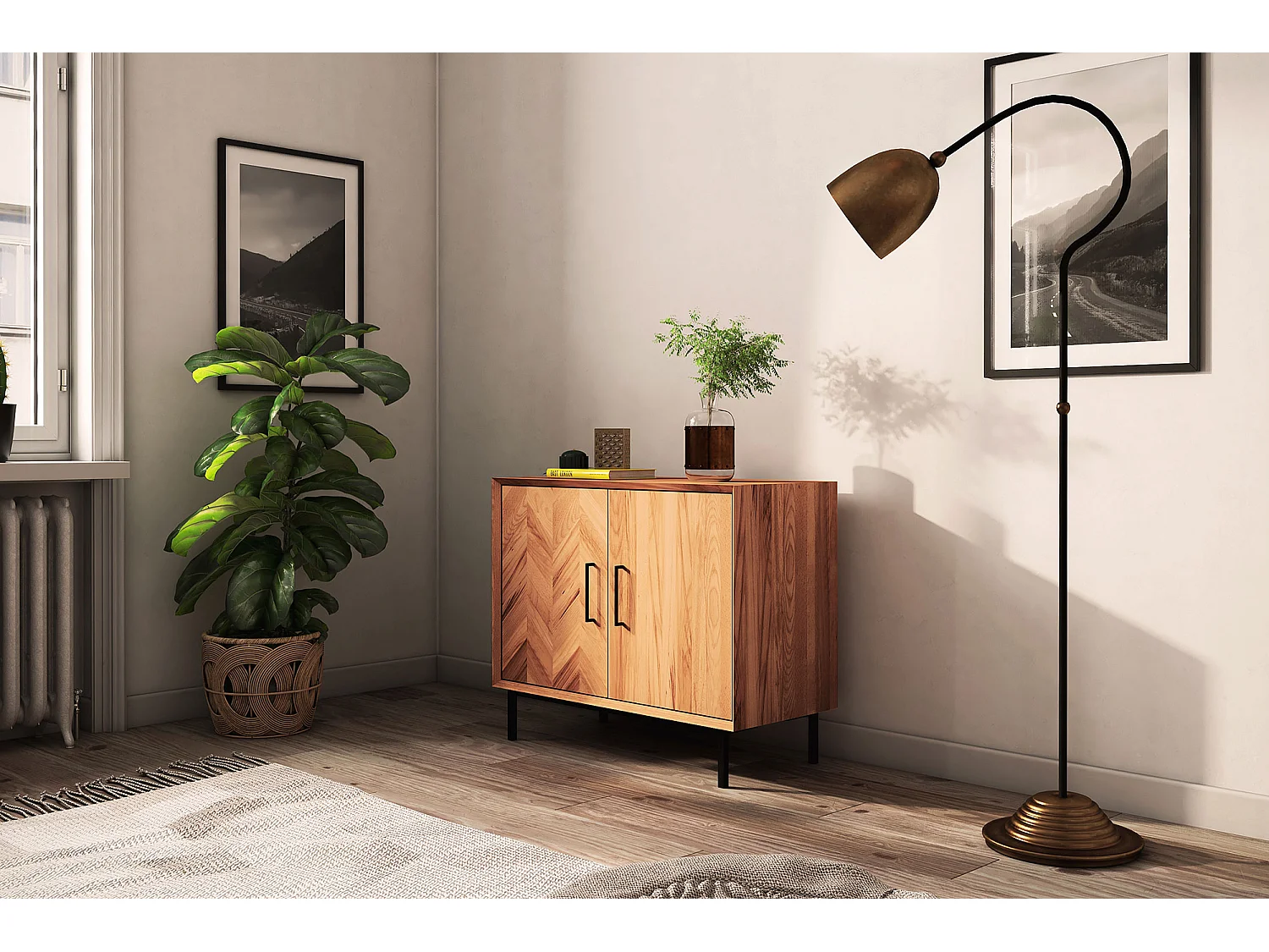 ABIES - Kommode 100% aus massivem Holz aus Kernbuche, naturgeölt