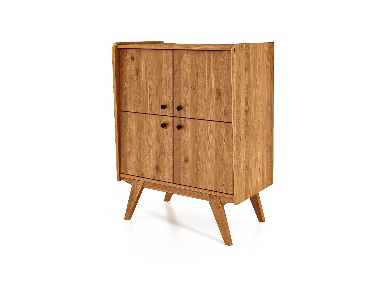 RETRO - Kommode 100% aus massivem Holz aus Kernbuche, naturgeölt