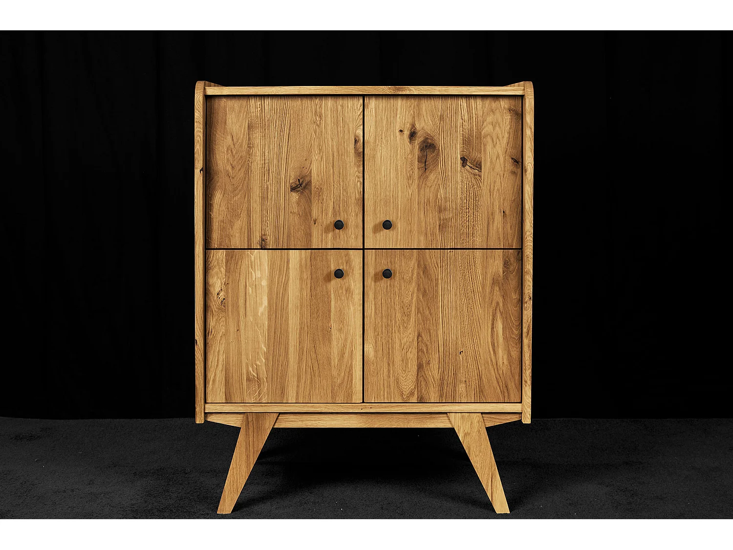 RETRO - Kommode 100% aus massivem Holz aus Kernbuche, naturgeölt