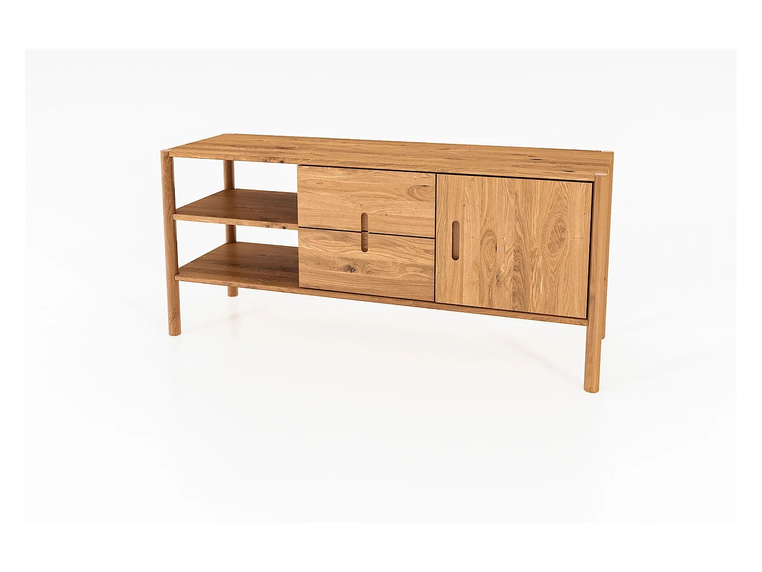 POLA - Kommode 100% aus massivem Holz aus Wildeiche, naturgeölt