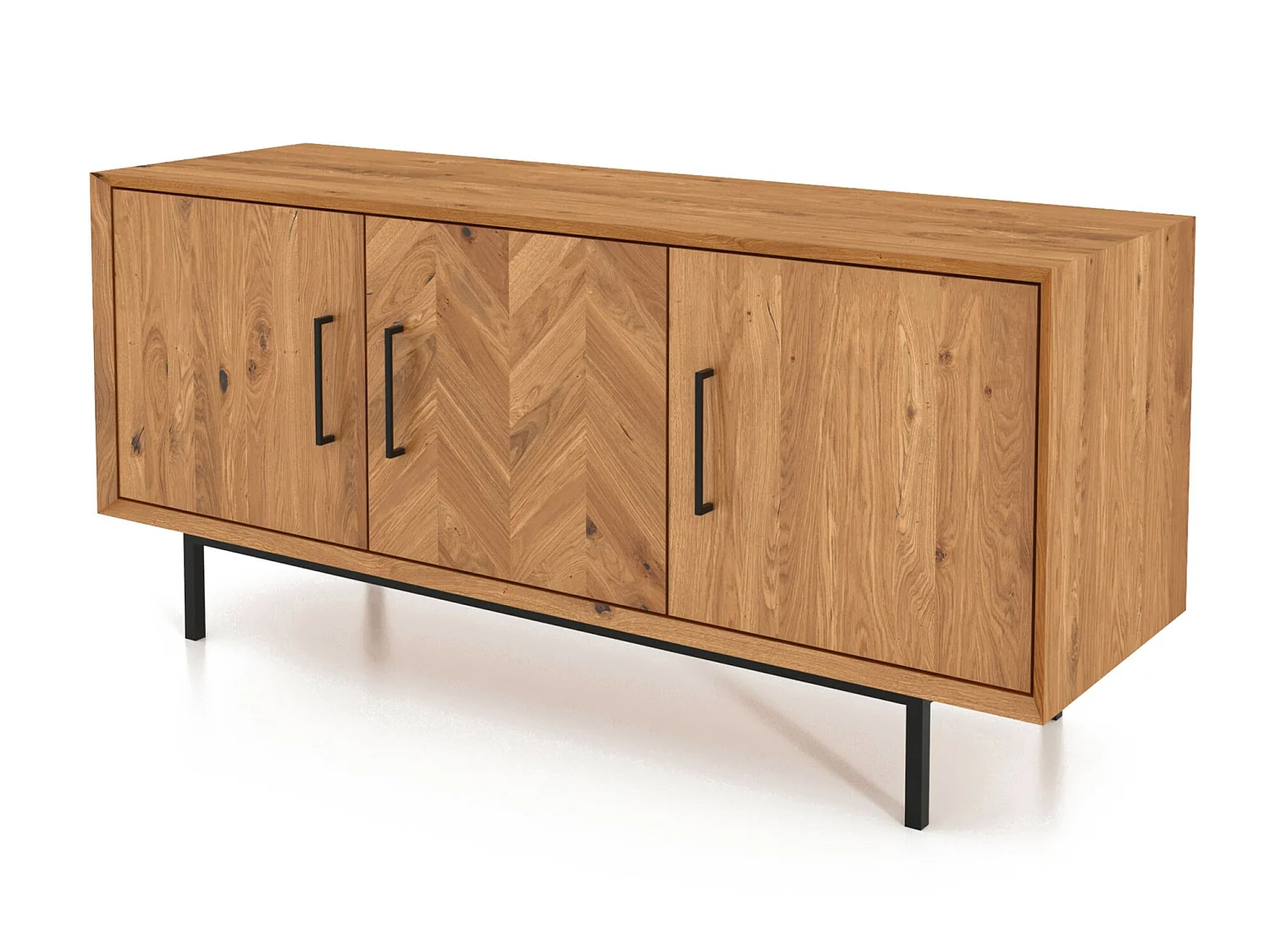 ABIES - Kommode 100% aus massivem Holz aus Wildeiche, naturgeölt