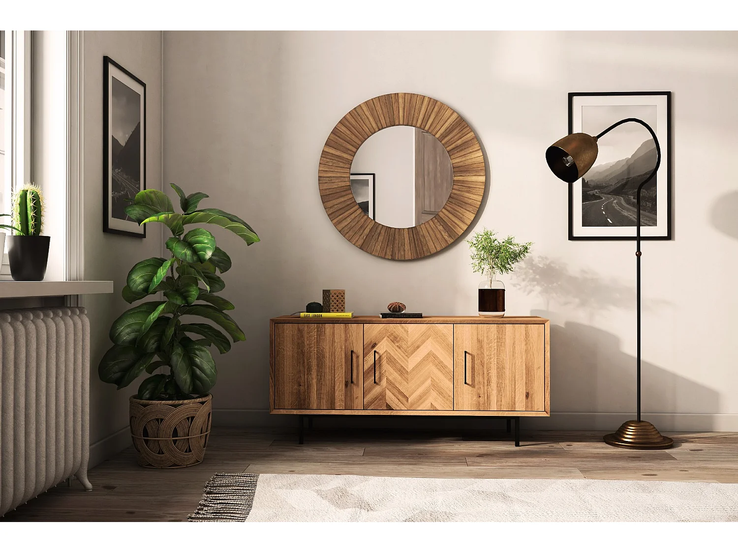 ABIES - Kommode 100% aus massivem Holz aus Wildeiche, naturgeölt