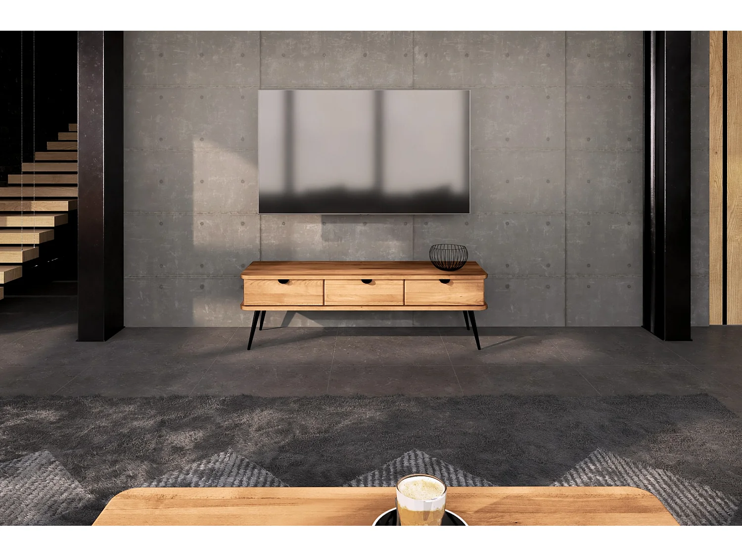 KULA - Kommode 100% aus massivem Holz aus Kernbuche, naturgeölt