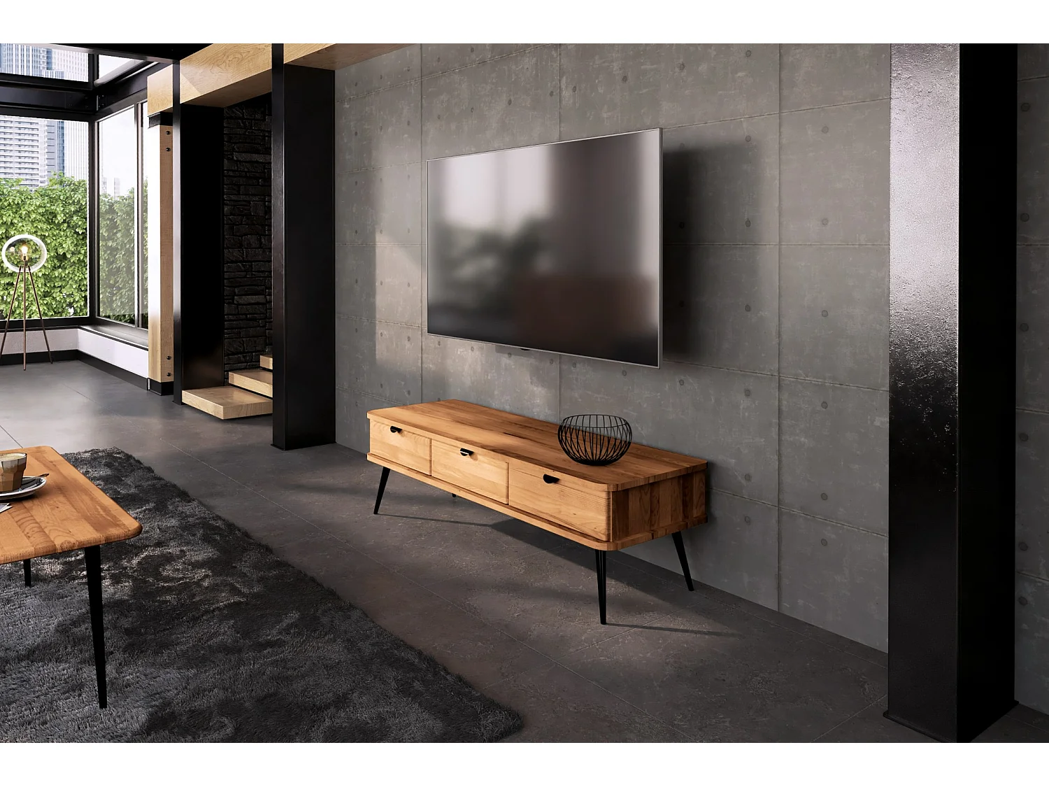 KULA - Kommode 100% aus massivem Holz aus Kernbuche, naturgeölt