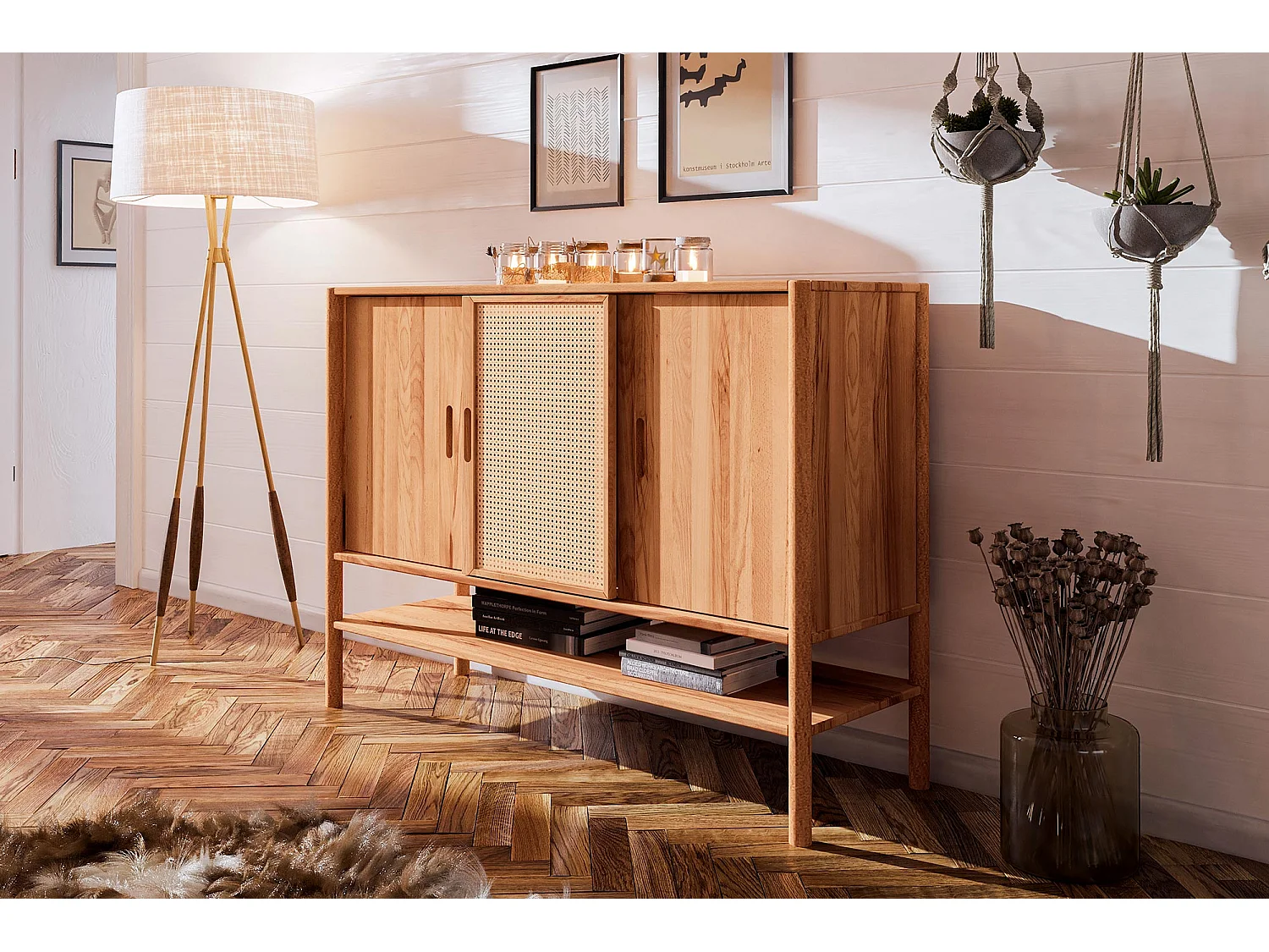 POLA - Kommode 100% aus massivem Holz aus Kernbuche, naturgeölt