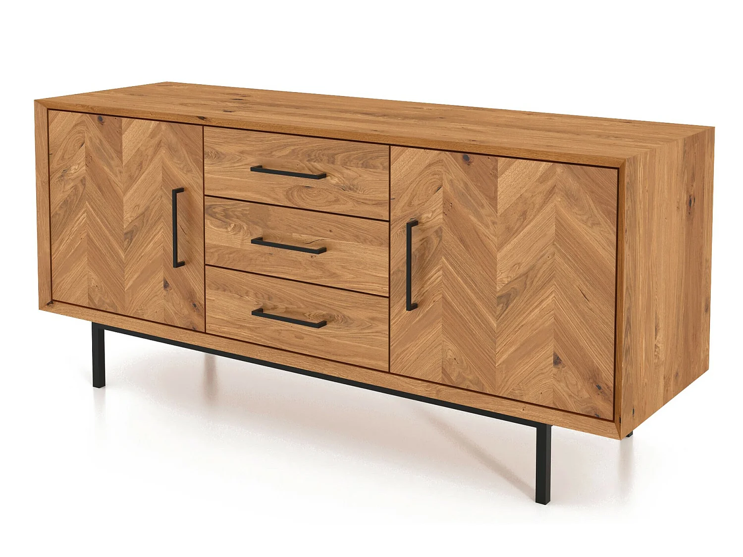 ABIES - Kommode 100% aus massivem Holz aus Wildeiche, naturgeölt