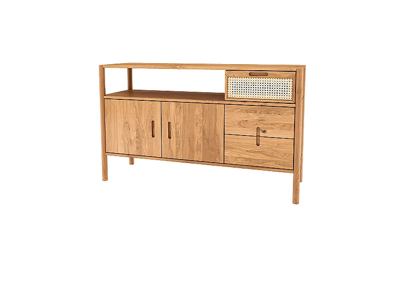 POLA - Kommode 100% aus massivem Holz aus Wildeiche, naturgeölt