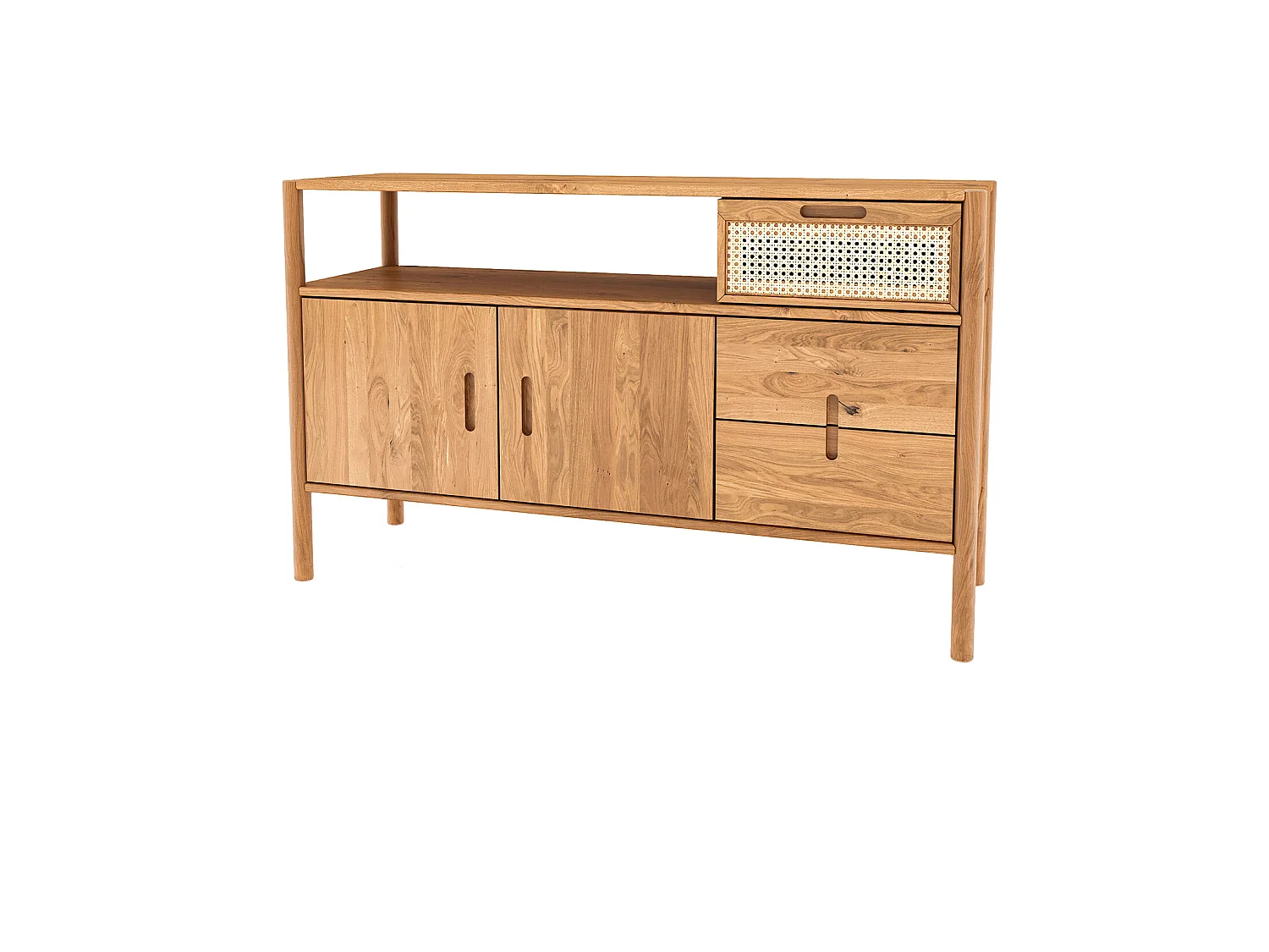 POLA - Kommode 100% aus massivem Holz aus Wildeiche, naturgeölt