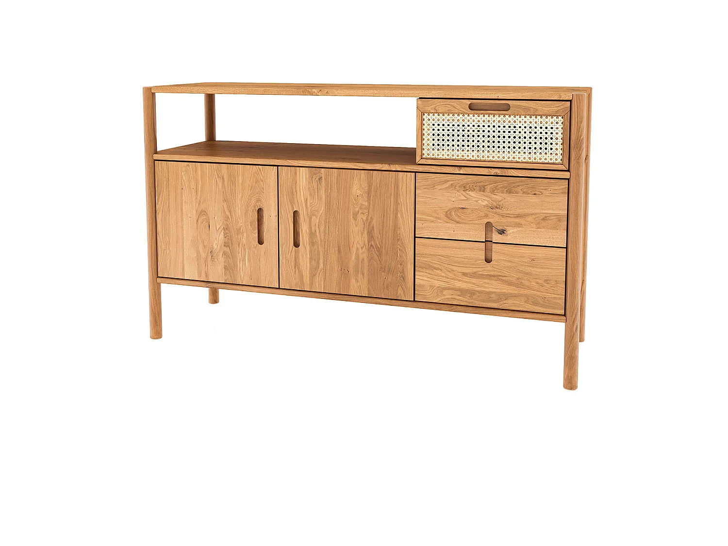 POLA - Kommode 100% aus massivem Holz aus Wildeiche, naturgeölt