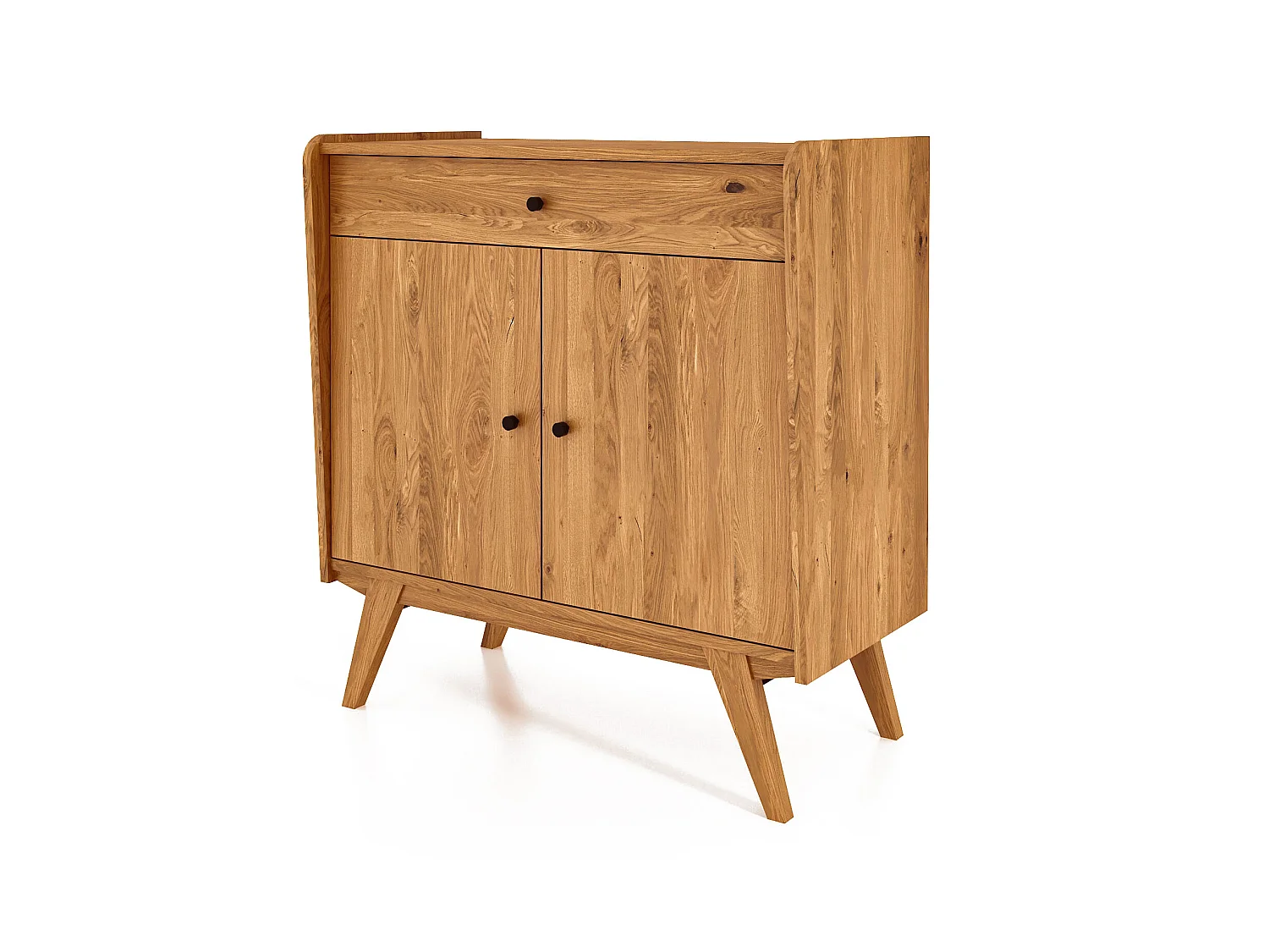 RETRO - Kommode 100% aus massivem Holz aus Wildeiche, naturgeölt