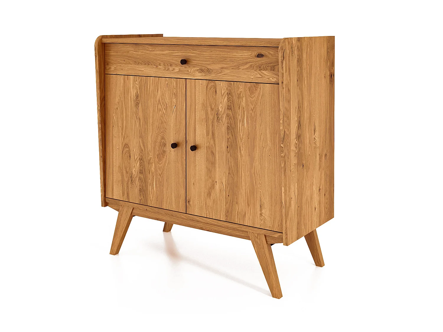 RETRO - Kommode 100% aus massivem Holz aus Wildeiche, naturgeölt