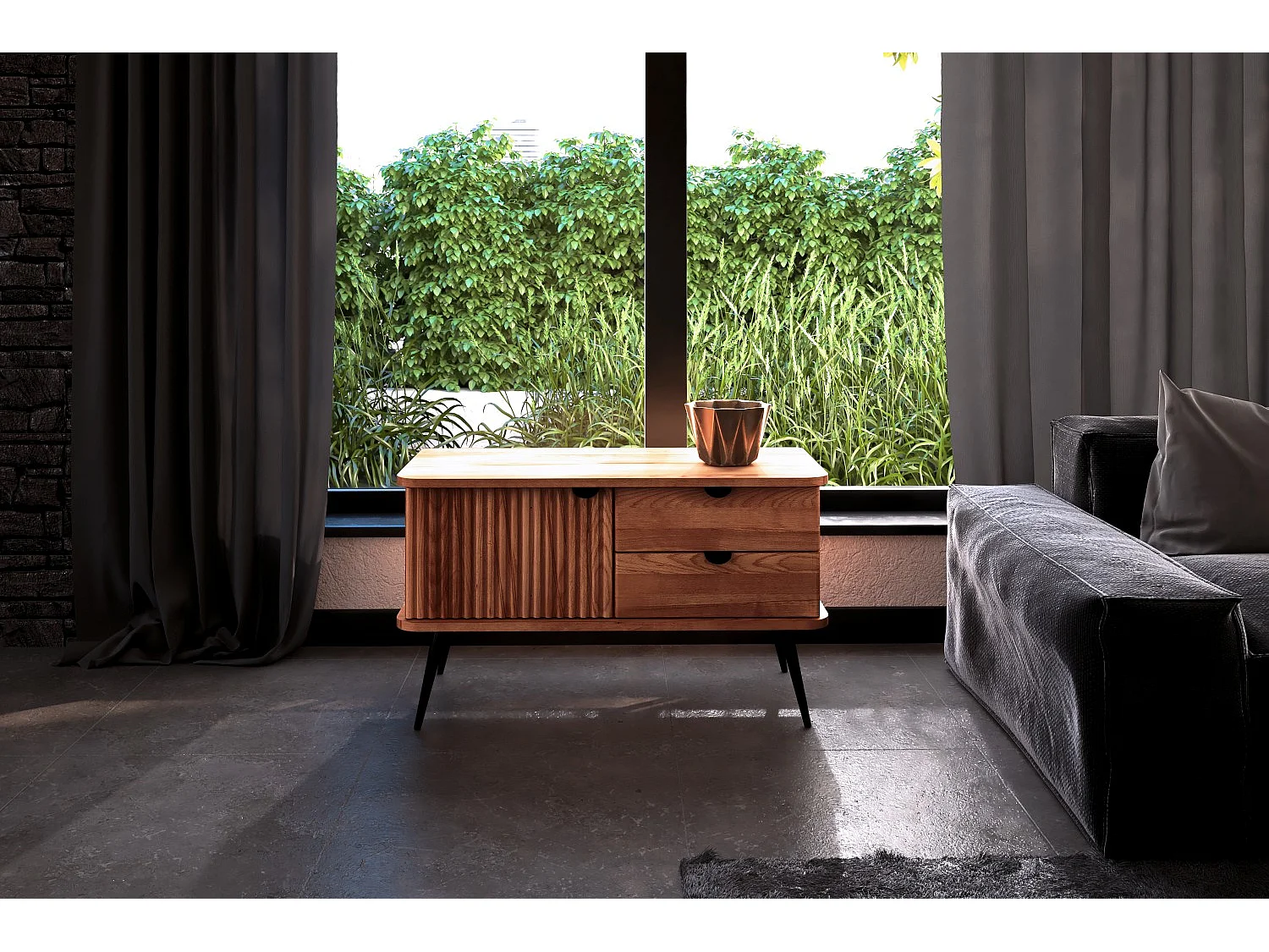 KULA - Kommode 100% aus massivem Holz aus Kernbuche, naturgeölt