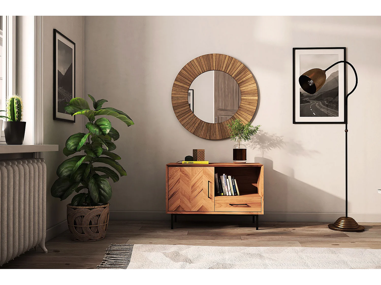 ABIES - Kommode 100% aus massivem Holz aus Kernbuche, naturgeölt