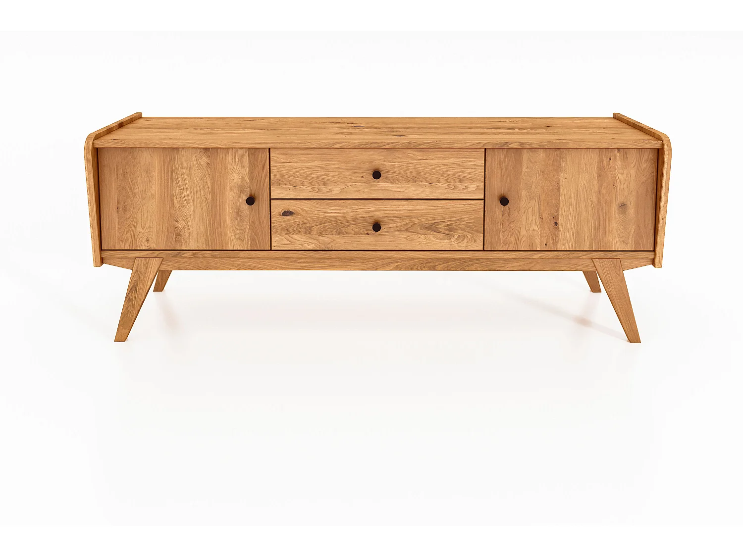 RETRO - Kommode 100% aus massivem Holz aus Wildeiche, naturgeölt