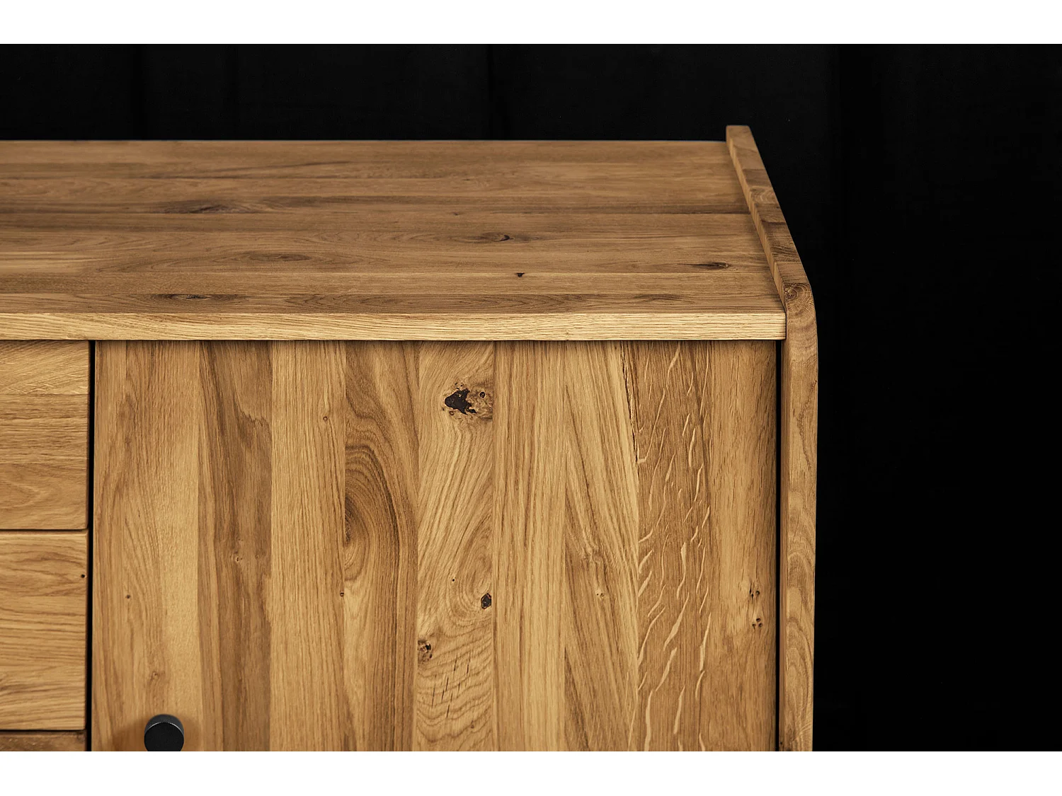 RETRO - Kommode 100% aus massivem Holz aus Wildeiche, naturgeölt