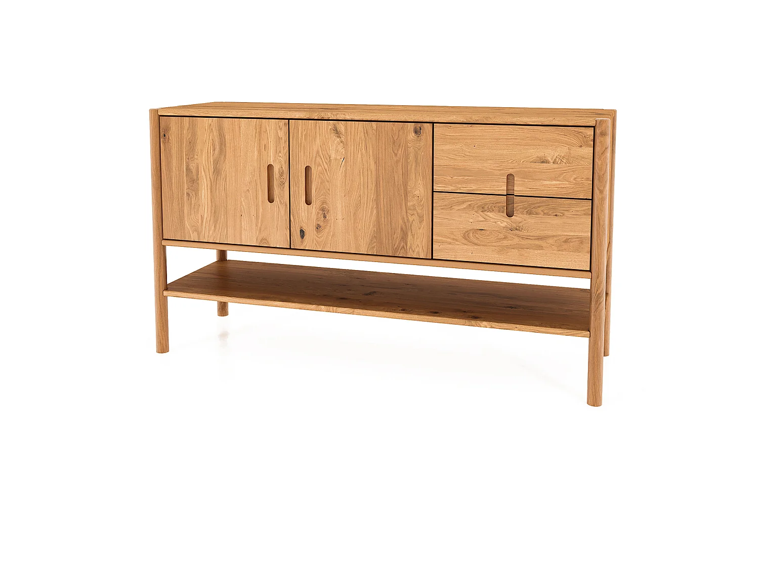 POLA - Kommode 100% aus massivem Holz aus Wildeiche, naturgeölt