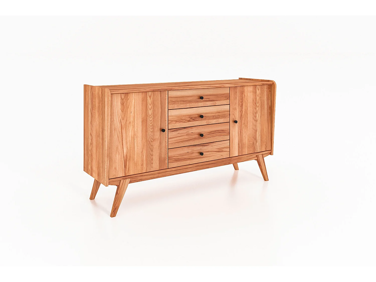 RETRO - Kommode 100% aus massivem Holz aus Kernbuche, naturgeölt