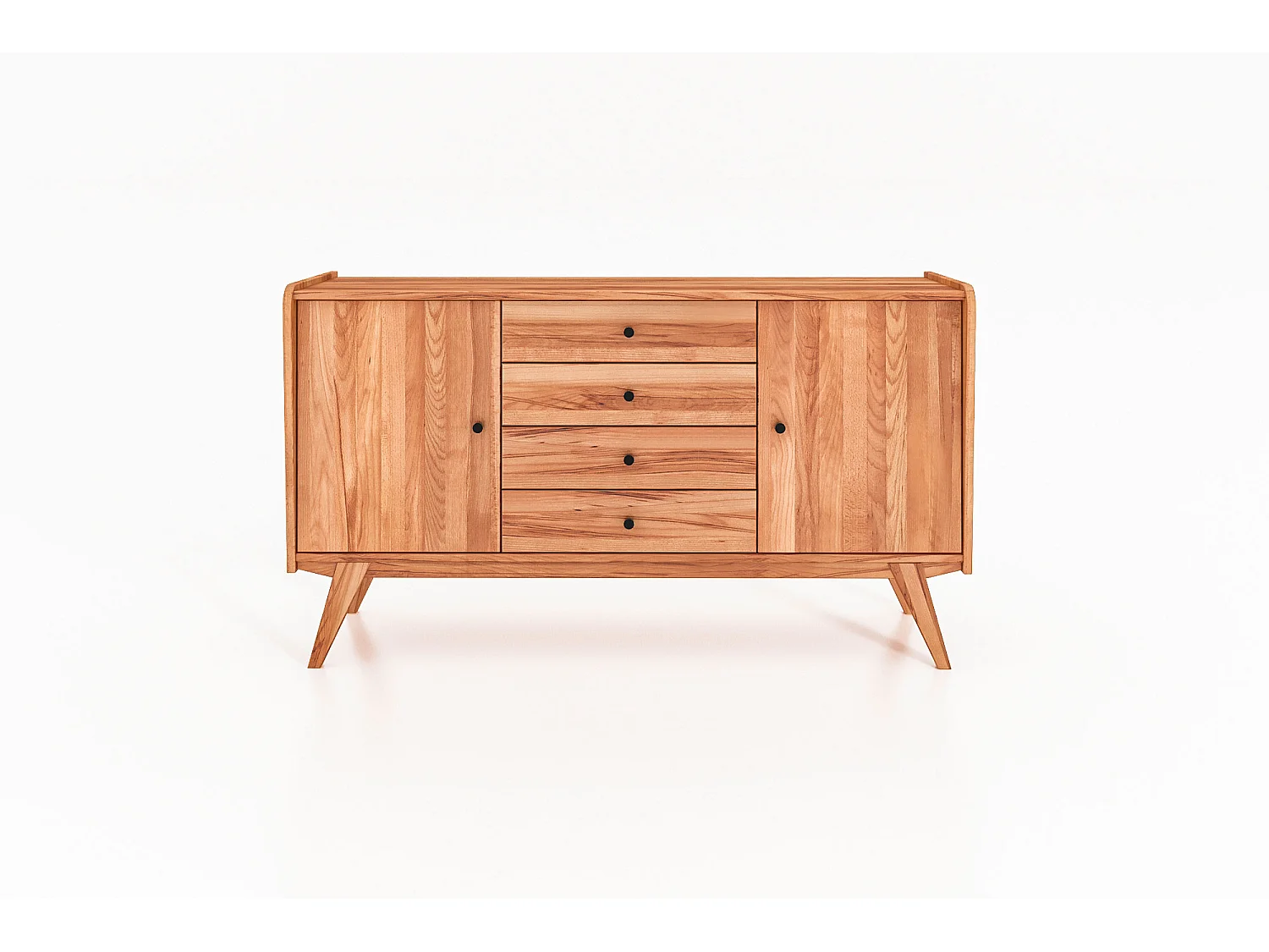 RETRO - Kommode 100% aus massivem Holz aus Kernbuche, naturgeölt