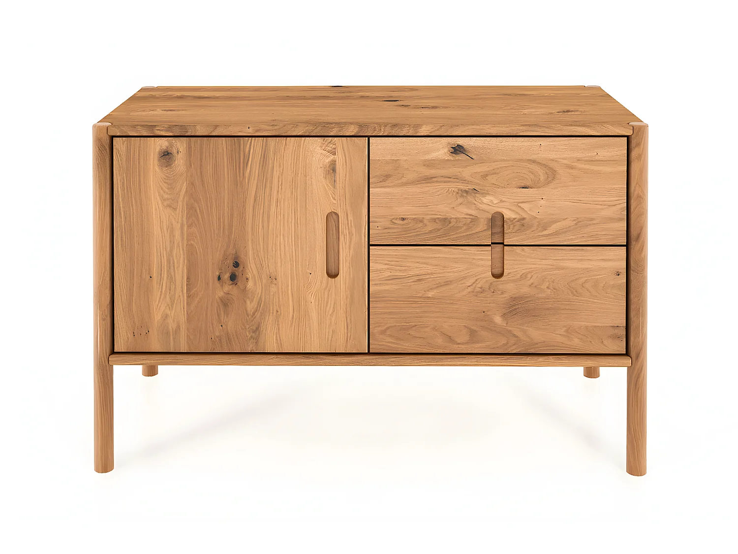 POLA - Kommode 100% aus massivem Holz aus Wildeiche, naturgeölt