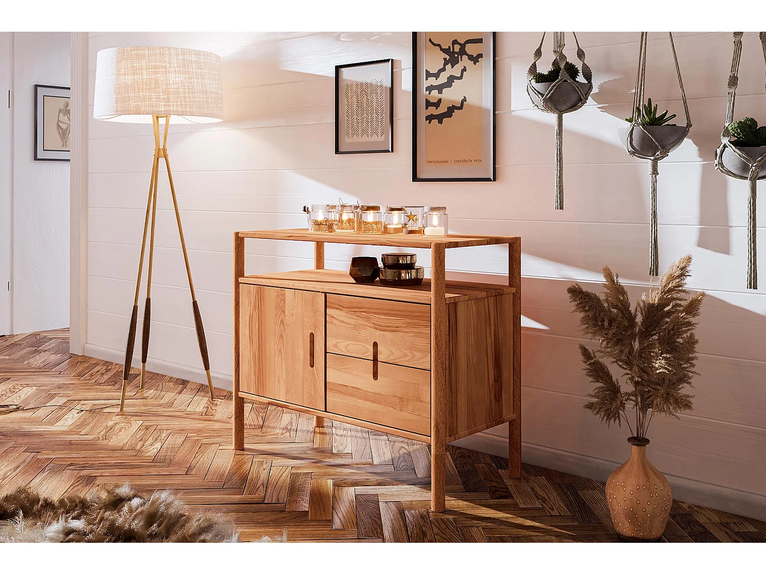 POLA - Kommode 100% aus massivem Holz aus Kernbuche, naturgeölt