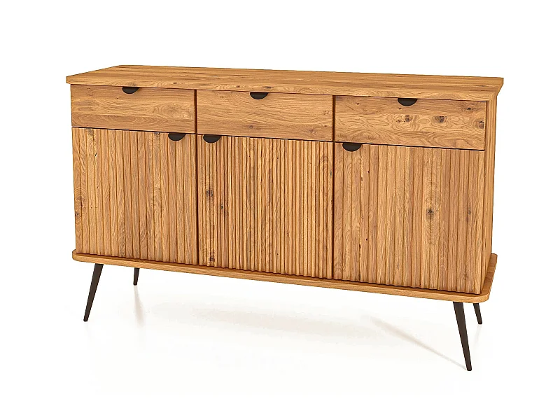 KULA - Kommode 100% aus massivem Holz aus Wildeiche, naturgeölt