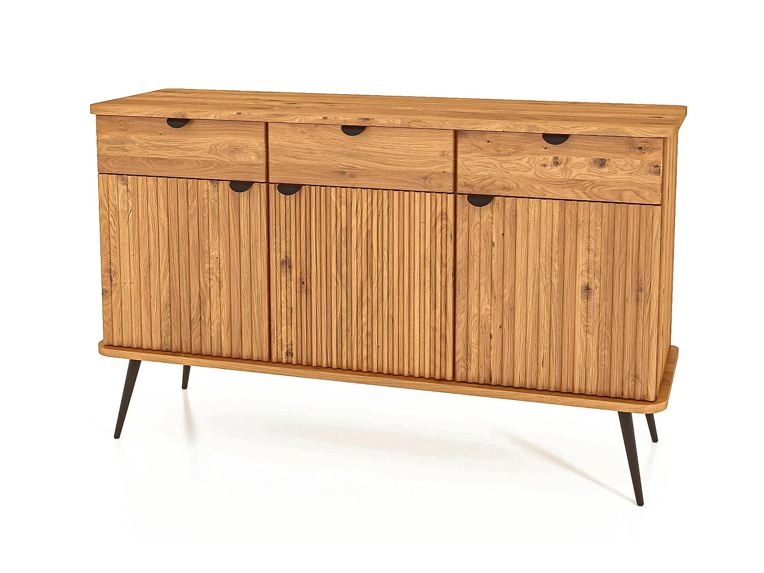 KULA - Kommode 100% aus massivem Holz aus Wildeiche, naturgeölt