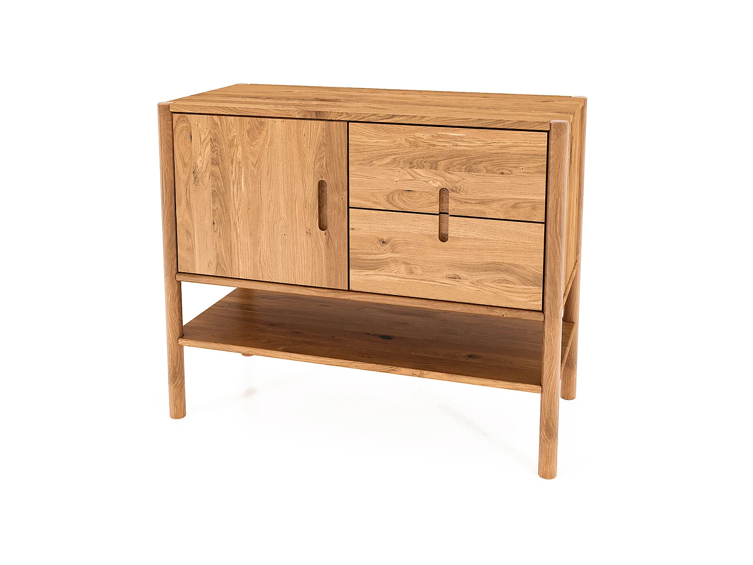POLA - Kommode 100% aus massivem Holz aus Wildeiche, lackiert
