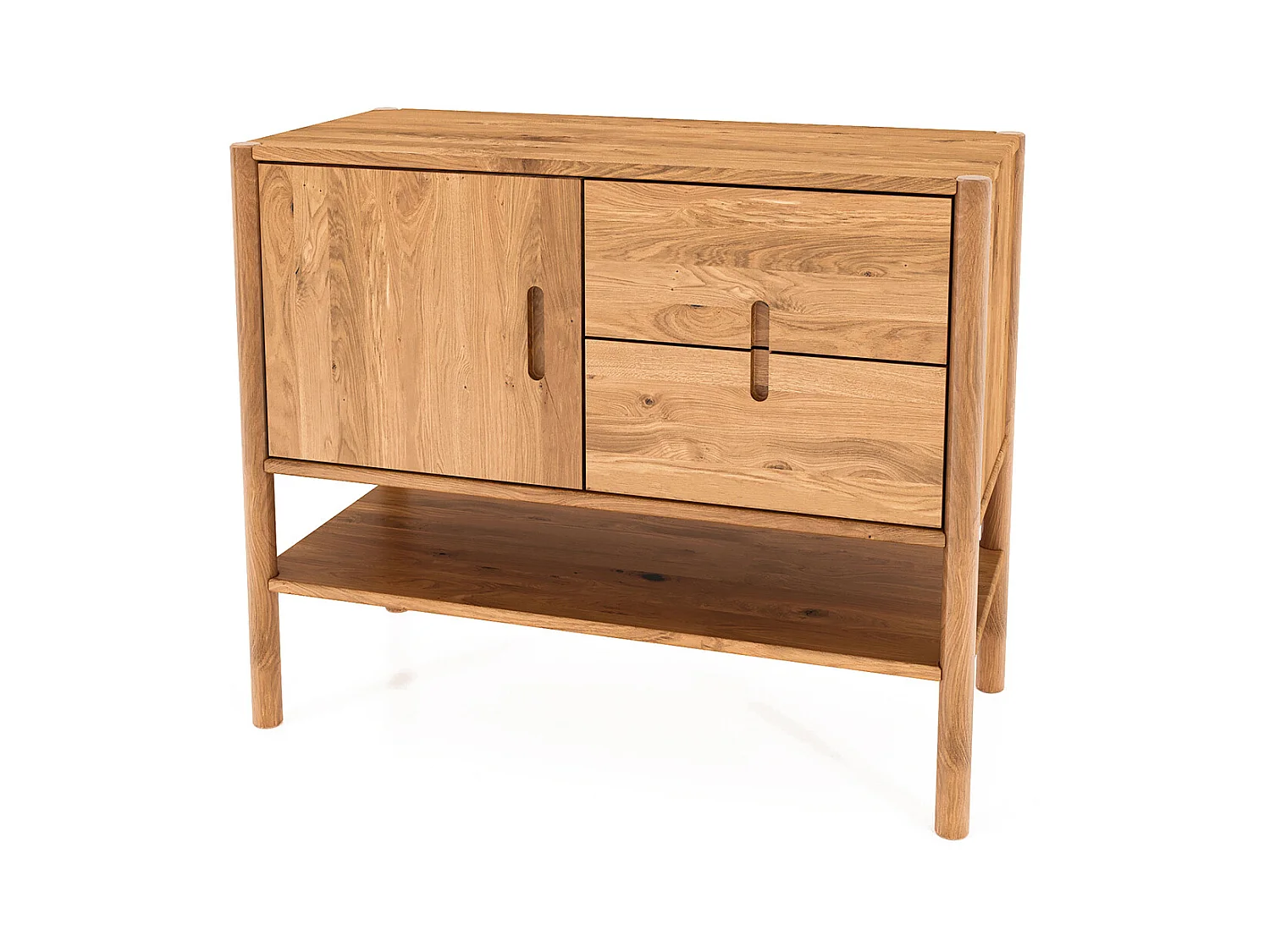 POLA - Kommode 100% aus massivem Holz aus Wildeiche, lackiert