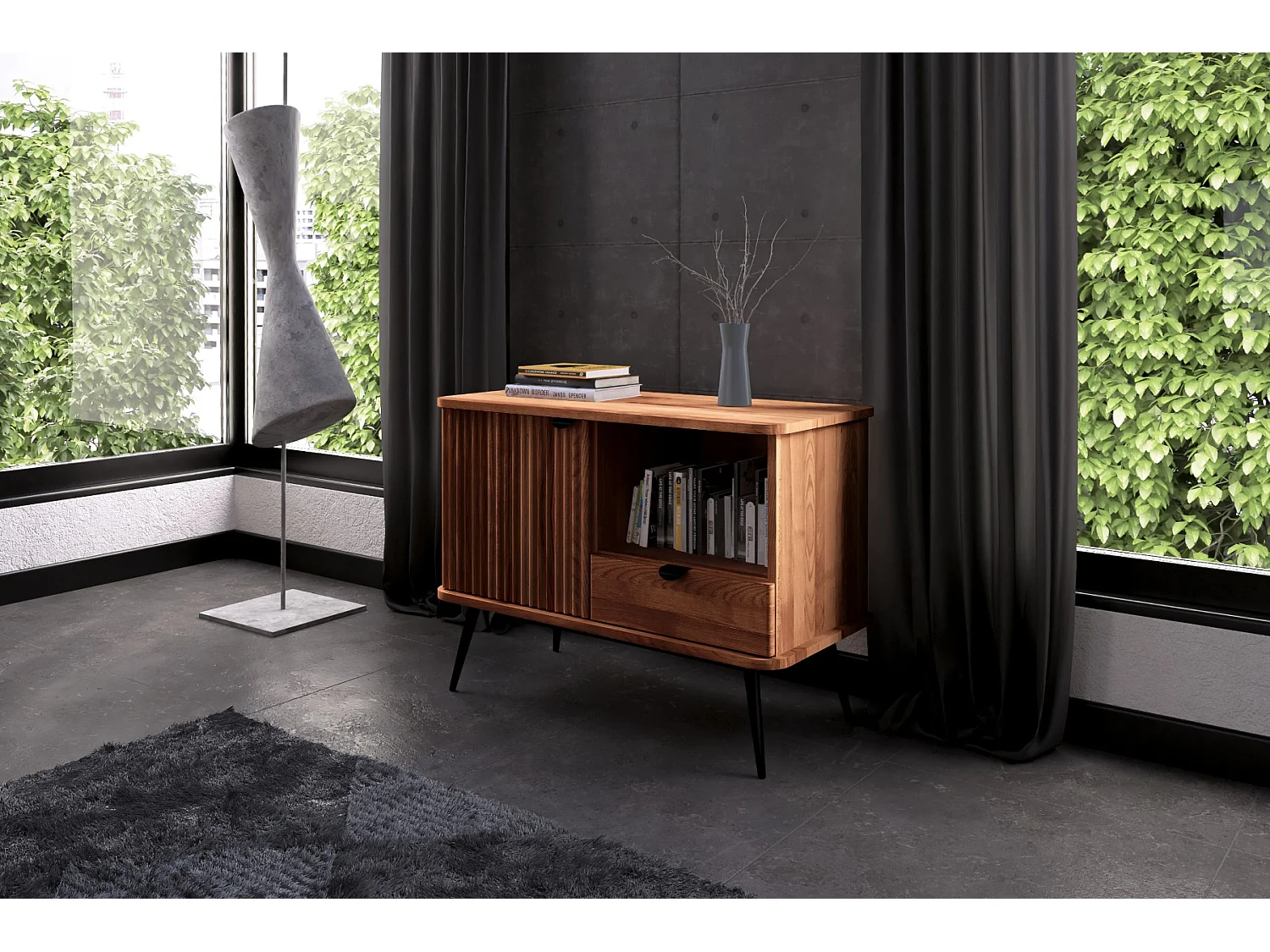 KULA - Kommode 100% aus massivem Holz aus Kernbuche, naturgeölt