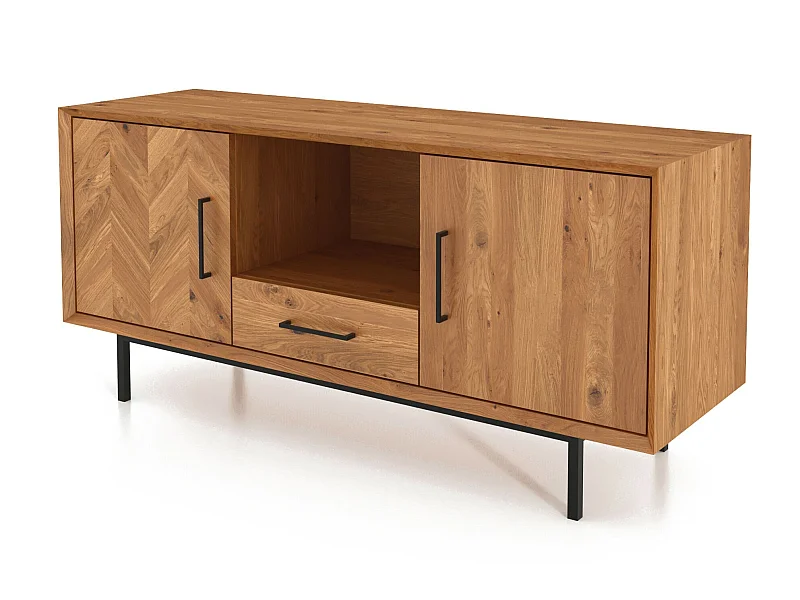 ABIES - Kommode 100% aus massivem Holz aus Wildeiche, naturgeölt