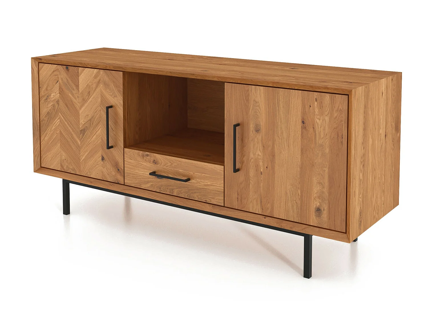 ABIES - Kommode 100% aus massivem Holz aus Wildeiche, naturgeölt