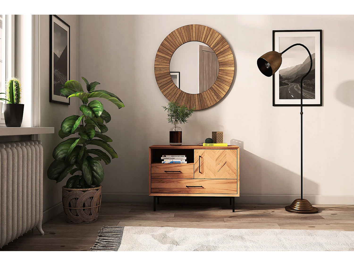 ABIES - Kommode 100% aus massivem Holz aus Kernbuche, naturgeölt