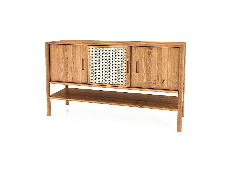 POLA - Kommode 100% aus massivem Holz aus Wildeiche, naturgeölt