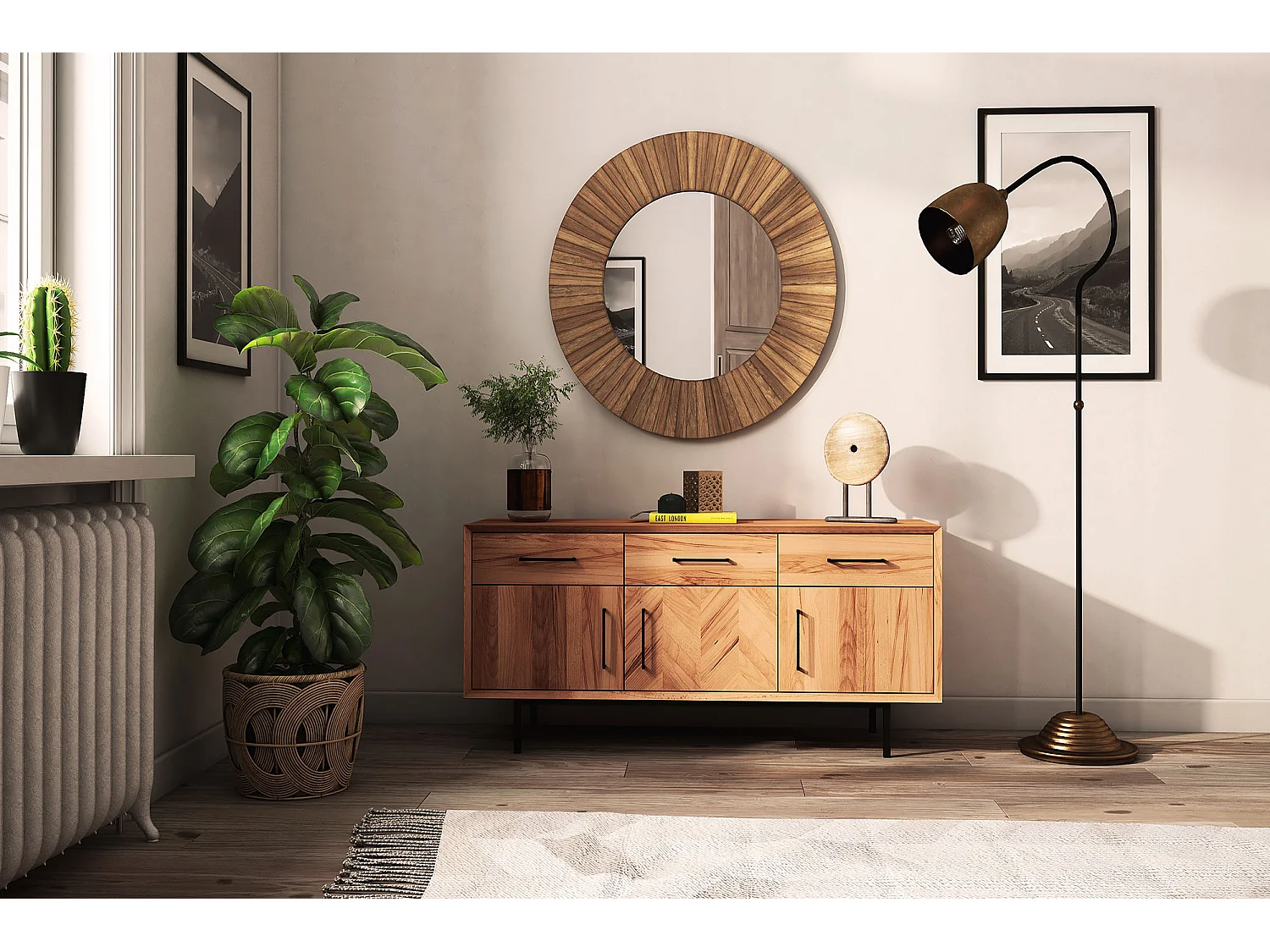 ABIES - Kommode 100% aus massivem Holz aus Kernbuche, naturgeölt